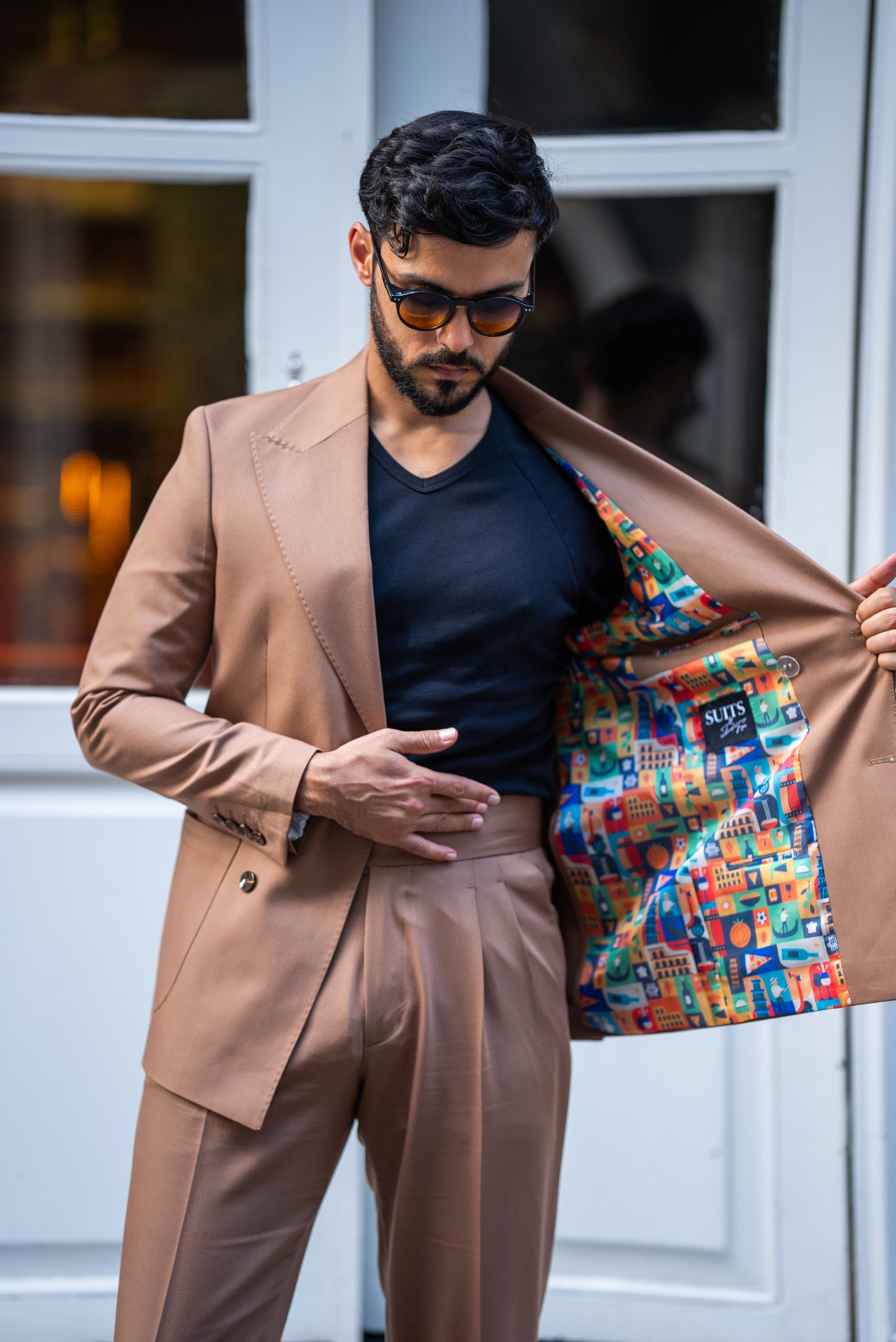 Brown Double Breasted Suit