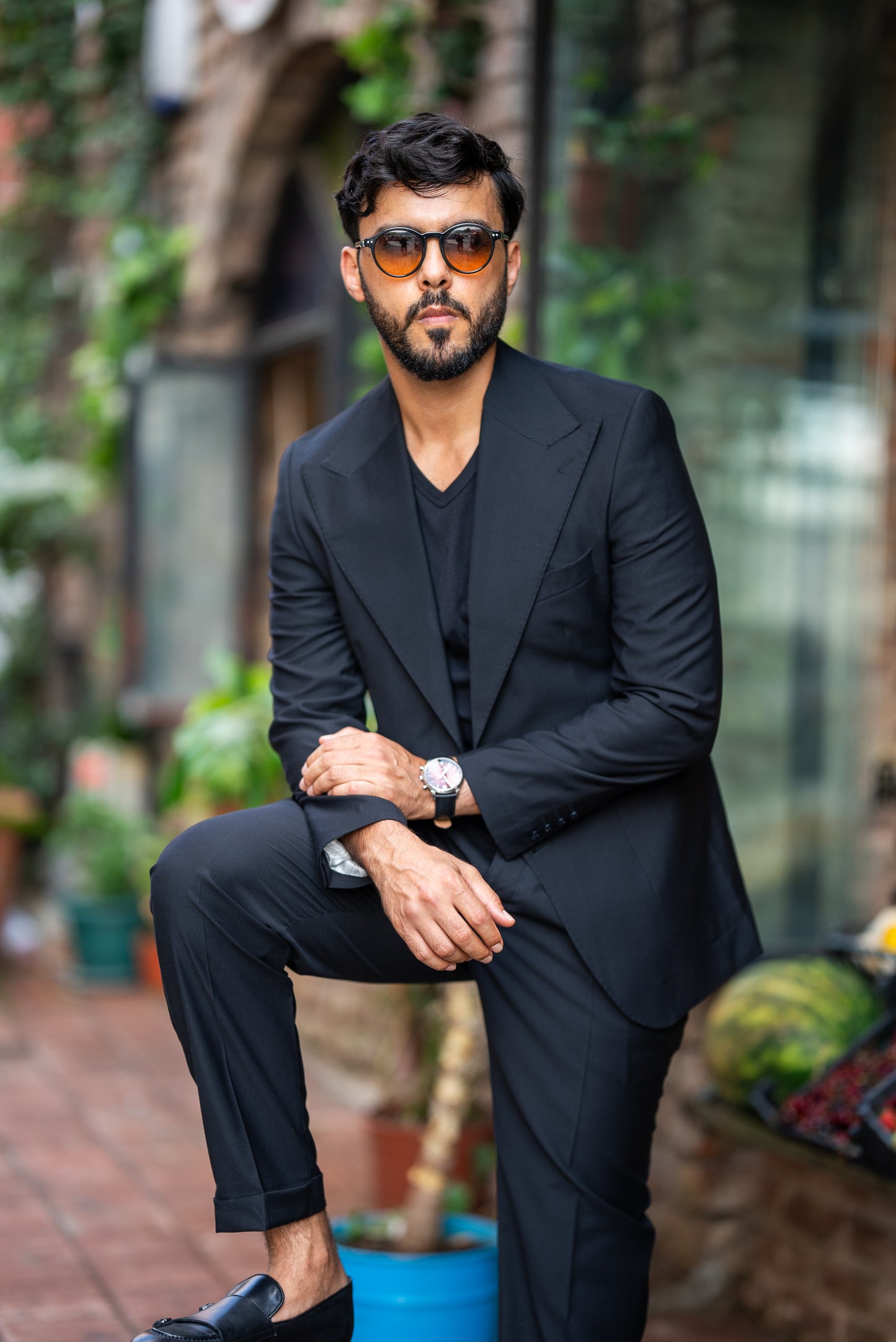 Black Single Breasted Suit