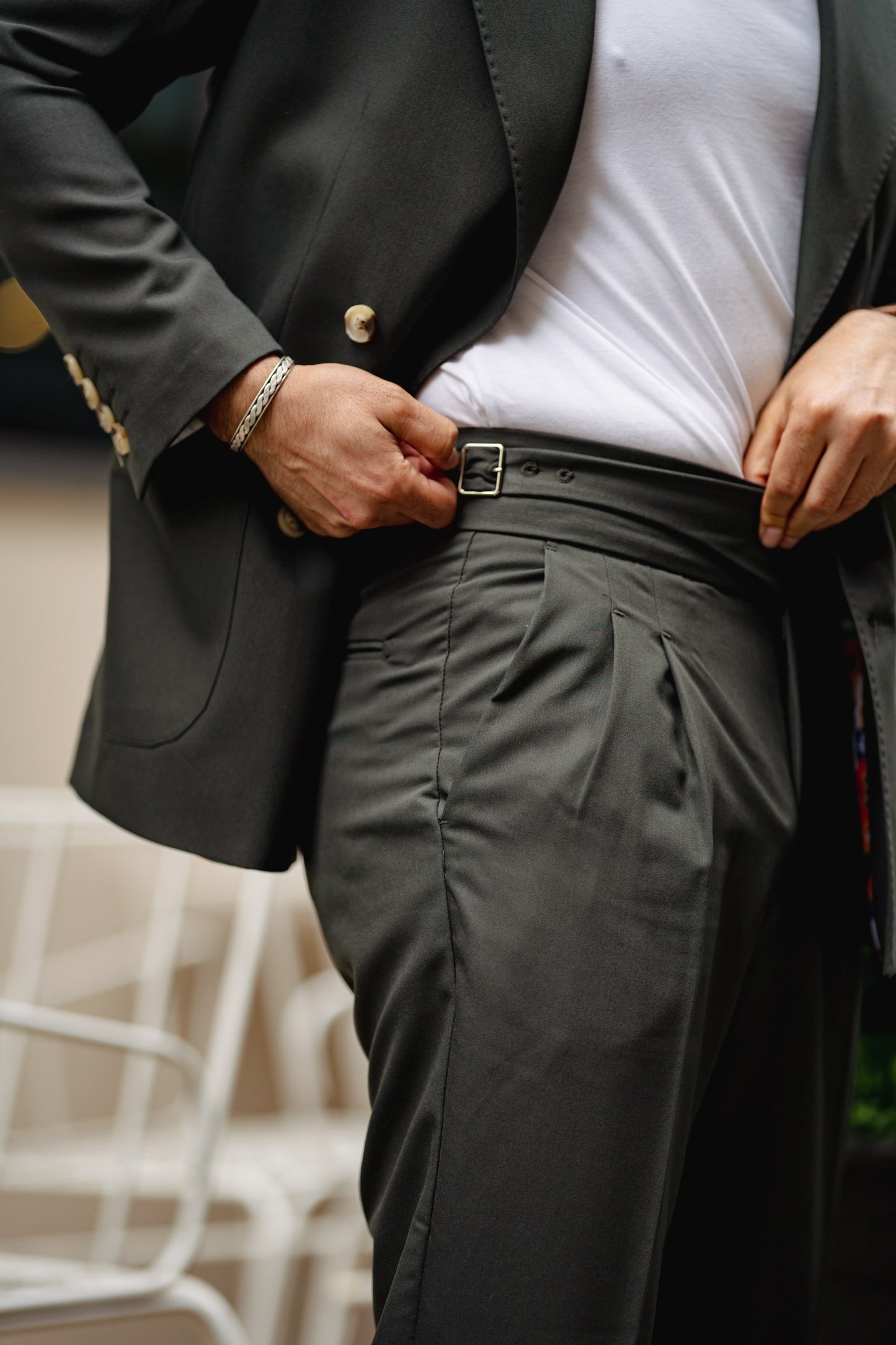 Green Double Breasted Suit
