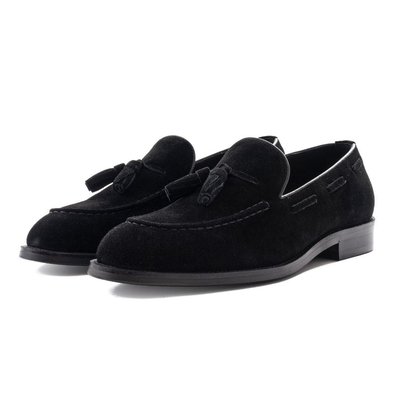 Black Chamois Leather Loafer shoe