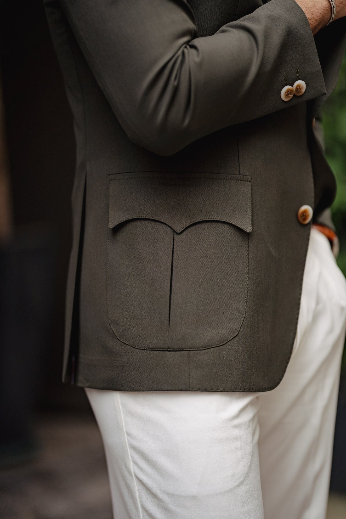Green & Cream Two Tone Suit