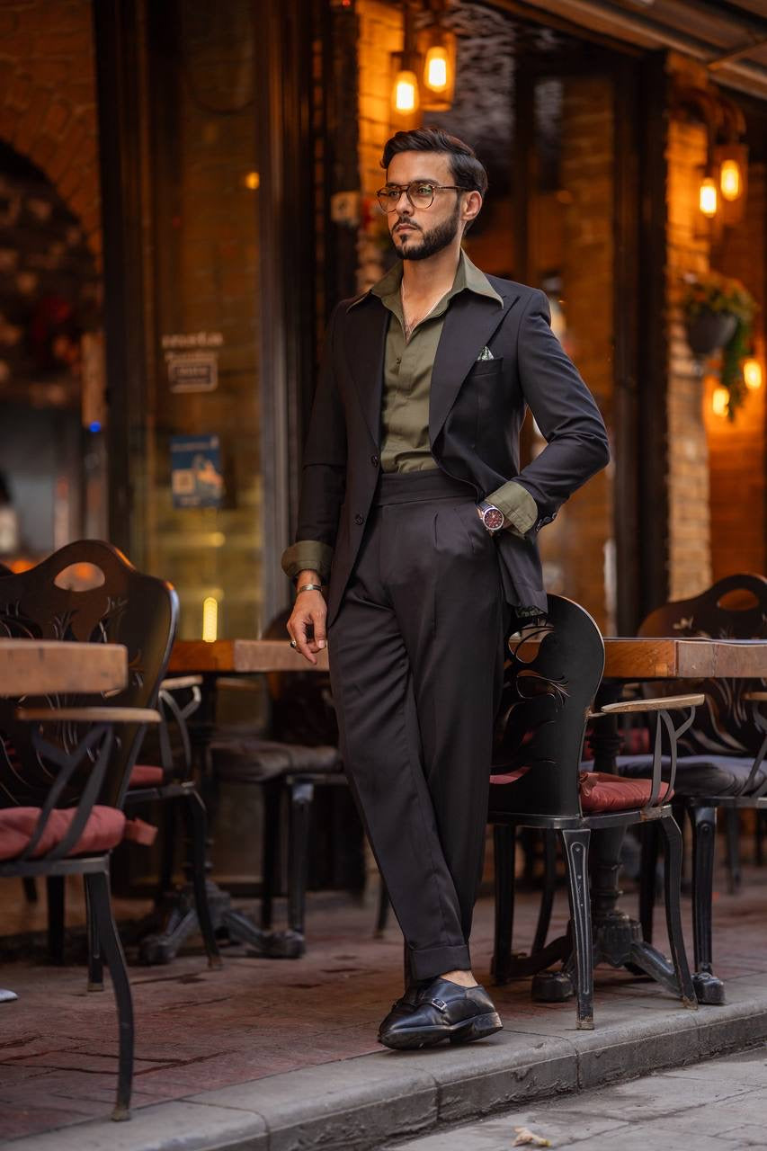 Black Single Breasted Suit