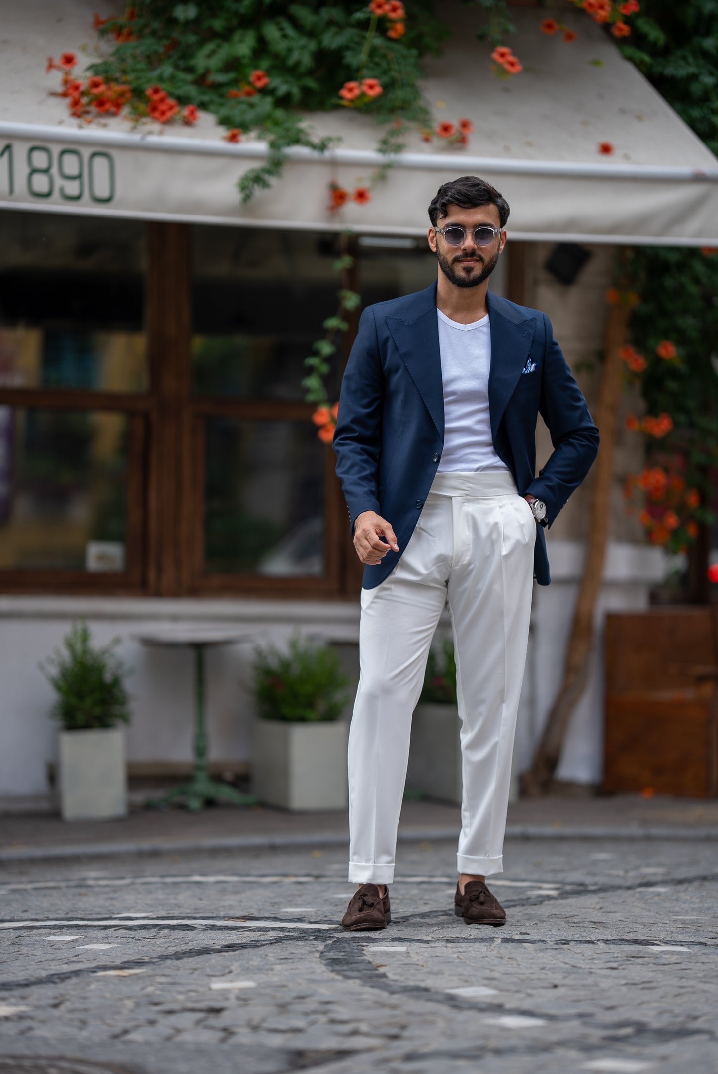 Dark Blue Single Breasted Jacket