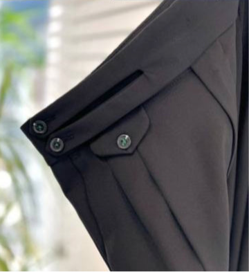 Black Two button Gurkha Trouser