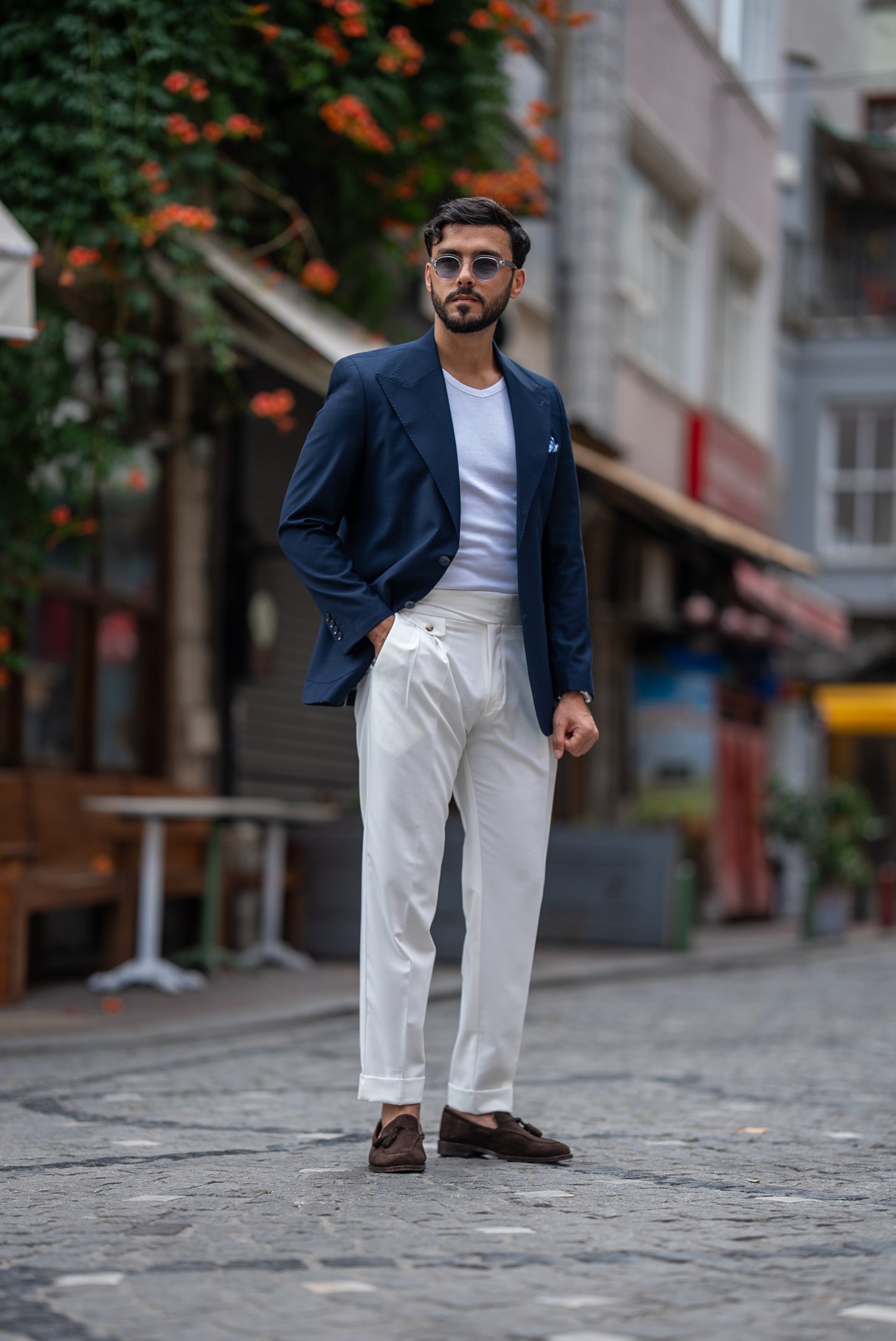 Dark Blue Single Breasted Jacket