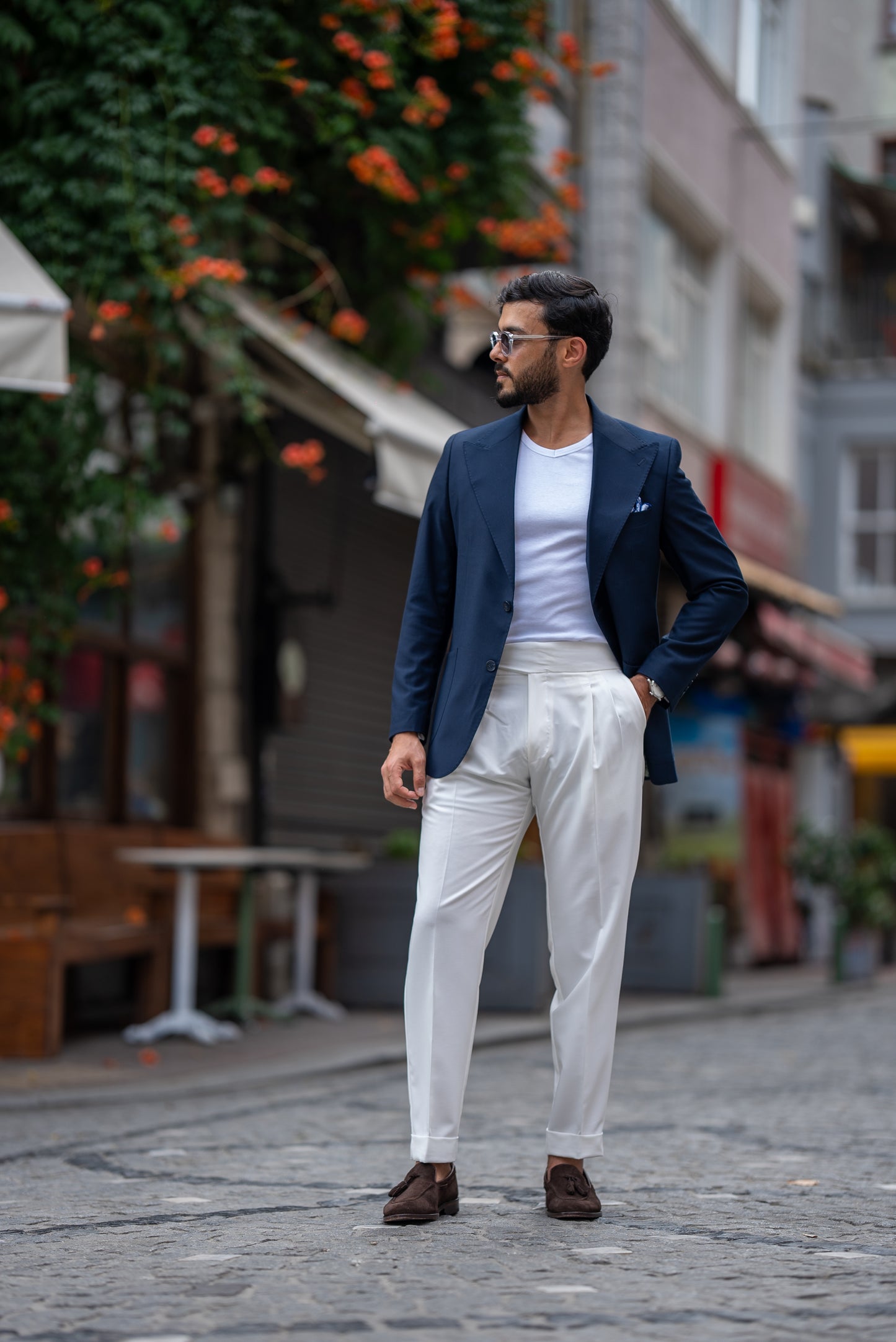 Dark Blue Single Breasted Jacket