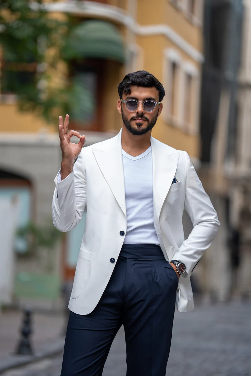 White Single Breasted Jacket