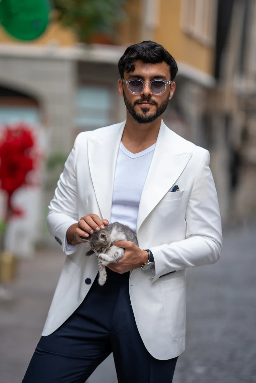 White Single Breasted Jacket